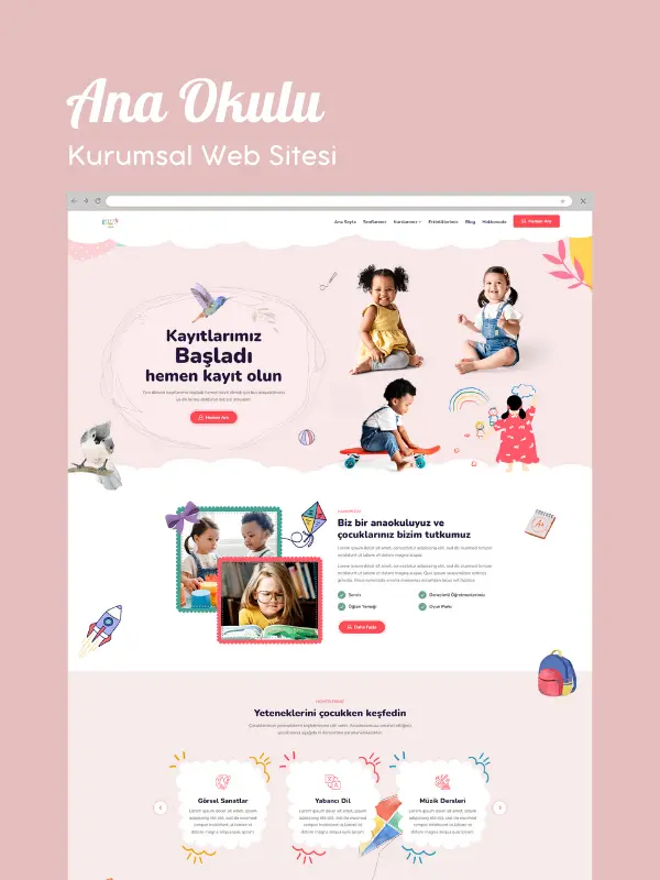 Anaokulu Kurumsal Web Sitesi